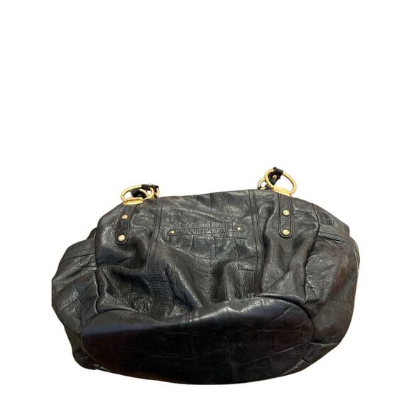 B Makowsky Leather Black Handbag - Picture 2 of 4